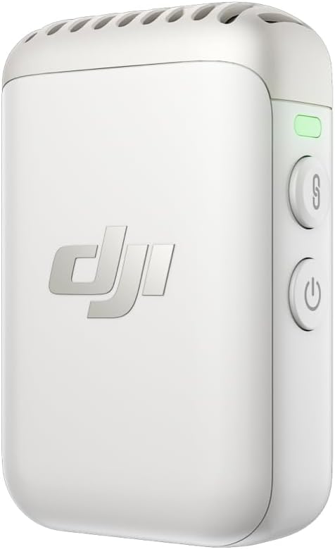 DJI Mic (2 TX + 1 RX Charging Case), Wireless Lavalier Microphone, 250m (820 ft.) Range, 15-Hour Battery, Noise Cancellation Mic for PC, iPhone, Vlogs, UAE Version with Official Warranty Support