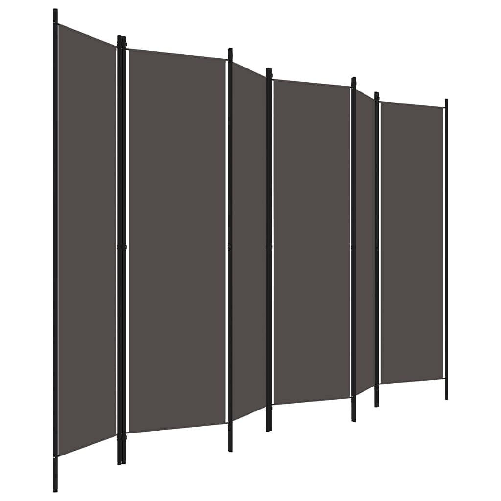 vidaXL 3-Panel Room Divider Folding Panel Screen Movable Partition Privacy Separator Wall Furniture Indoor Bedroom Office Black 150x180 cm