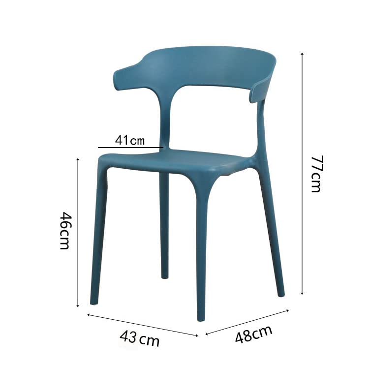 Maple Home Decoration Dining Chairs Plastic Stacking Modern Molded Side Chair Modern Molded Kitchen and Dining Room Chair Indoor Outdoor (Gray)