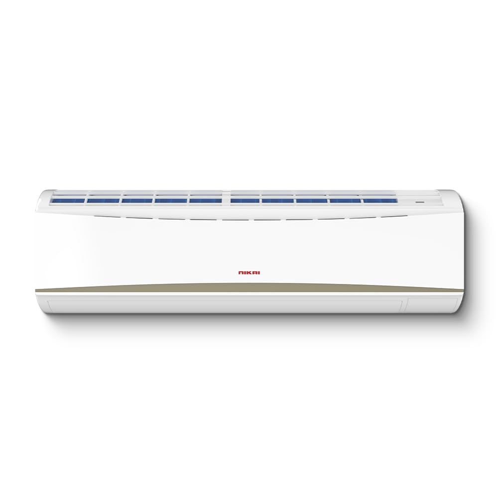 Nikai Split Air Conditioner 2 Ton, Energy Efficient Cooling with T3 Tropical Rotary Compressor, Turbo Mode with 4 Way Swing, 24000 BTU AC, Gold Fin, Auto Restart, Ideal for Home & Office NSAC24131N23