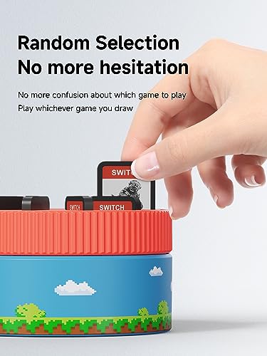 Hagibis Game Storage Case for Nintendo Switch, PS Vita, Rotating Game Card Case with 10 Card Slots, Magnetic Draw Card Portable Switch Game Cartridge Holder