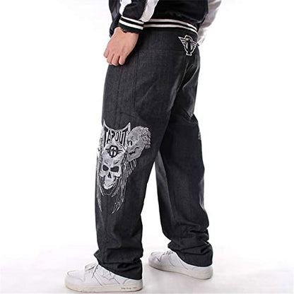 Y2k Baggy Jeans for Men Grunge Vintage Relaxed Fit Skateboard Jeans Loose Embroidery Hip Hop Dance Denim Pants