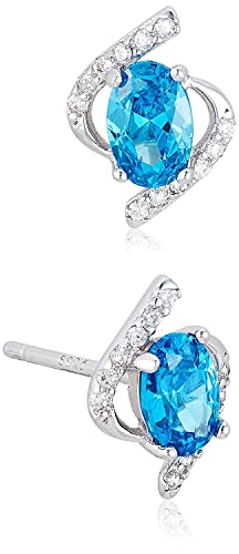 Swarovski Elements Crystal 18K Gold Plated 925 Sterling Silver Studs Earrings for Women Ladies Girls Gift Package J.Rosée Fashion Jewelry…