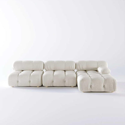 A to Z Furniture Delsea Modular Sectional Sofa, White Velvet