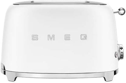 Smeg Retro 50'S Style, 2 Slice Toaster, Self Centering, Multifunction, Matte White, Tsf01Whmuk