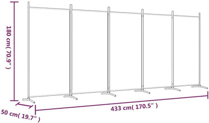 vidaXL 1-Panel Room Divider Folding Panel Screen Movable Partition Privacy Separator Wall Furniture Indoor Bedroom Office Black 175x180 cm