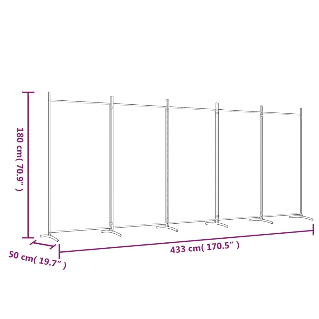 vidaXL 1-Panel Room Divider Folding Panel Screen Movable Partition Privacy Separator Wall Furniture Indoor Bedroom Office Black 175x180 cm