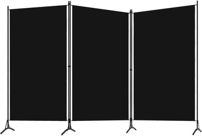 vidaXL 1-Panel Room Divider Folding Panel Screen Movable Partition Privacy Separator Wall Furniture Indoor Bedroom Office Black 175x180 cm