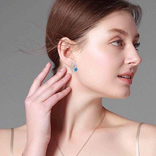 Swarovski Elements Crystal 18K Gold Plated 925 Sterling Silver Studs Earrings for Women Ladies Girls Gift Package J.Rosée Fashion Jewelry…