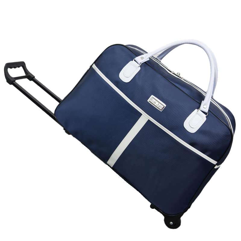 Rolling Duffle Bag with Wheels Expandable Travel Suitcase Duffel Foldable Lightweight Collapsible Trolley Bag Carry On Luggage for Women Men Short Trip Overnight Business Travel