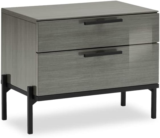 Chattels & More Novecento Night Stand Silverwood L 69.6 Cm | D 46.6 Cm | H 56 Cm Grey