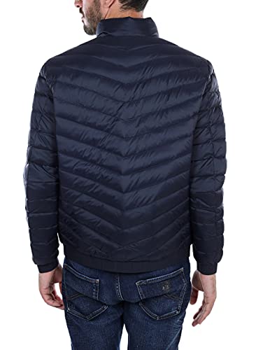 AX Armani Exchange mens Quilted Down Milano/New York Logo Zip-up Jacket Down Alternative Coat (pack of 1)