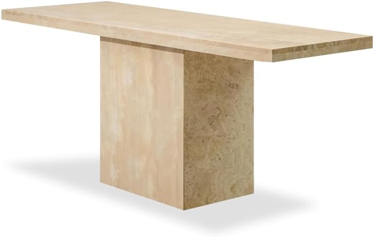 Chattels & More Toulouse Console Table Marble L 200 Cm | D 45 Cm | H 72 Cm Travertine