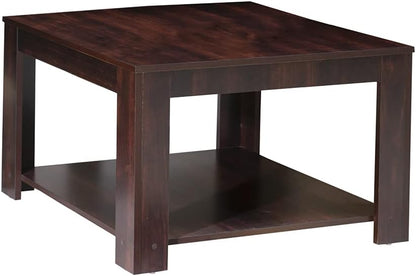 WT-EASYCARE Engineered Wood Coffee Table | Wenge Coffee Table | Square Coffee Table | Living Room Furniture | Office Furniture | Sofa Table wood | Table for Tea and Coffee (Wenge)