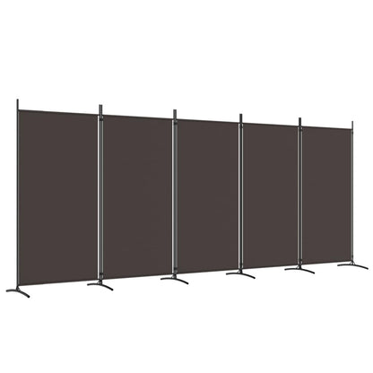 vidaXL 1-Panel Room Divider Folding Panel Screen Movable Partition Privacy Separator Wall Furniture Indoor Bedroom Office Black 175x180 cm