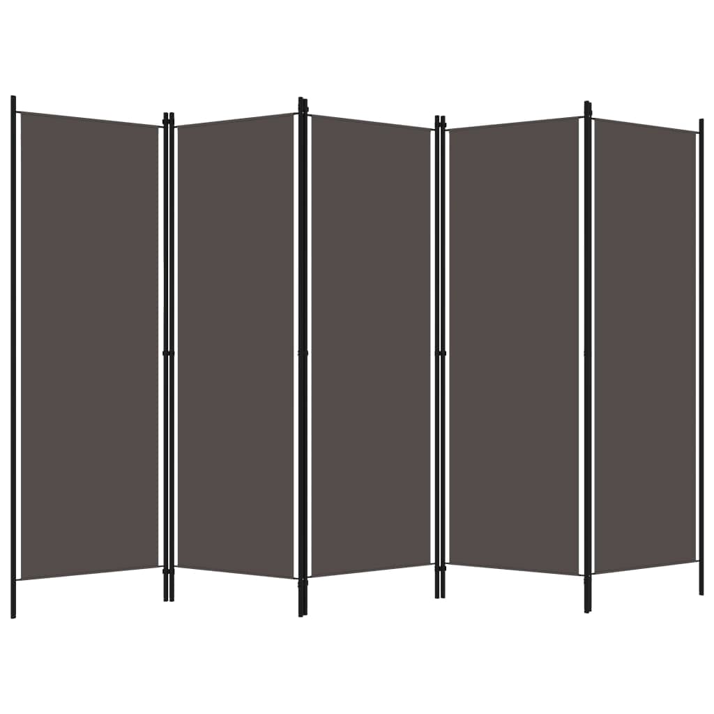 vidaXL 3-Panel Room Divider Folding Panel Screen Movable Partition Privacy Separator Wall Furniture Indoor Bedroom Office Black 150x180 cm