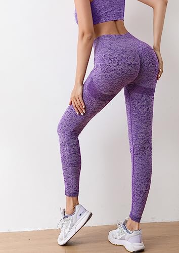 VITION High Waisted Leggings for Women Scrunch Butt Lifting TIK Tok Yoga Pants,Workout Anti Cellulite Tummy Control Tights