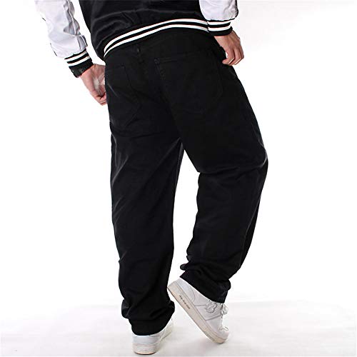 LUOBANIU Men's Vintage Hip Hop Style Baggy Jeans Denim Loose Fit Dance Skateboard Pants