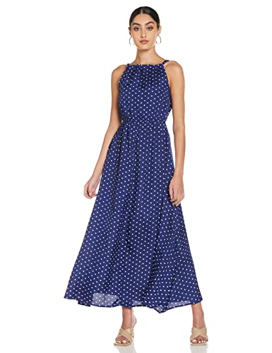 Styleville.in Women's Polyester Fit and Flare Maxi Casual Dress