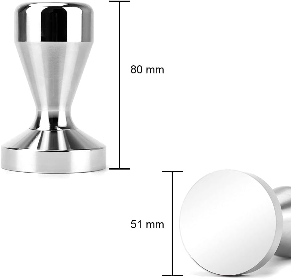 SKY-TOUCH Espresso Tamper, Coffee Machine Stainless Steel Base and Handle Heavy Duty Solid Espresso Coffee Bean Tamper