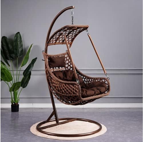 Blue River Indoor/Outdoor Furniture Wicker Comfortable Drop Hanging Chair,Swing chair（Random cushion).