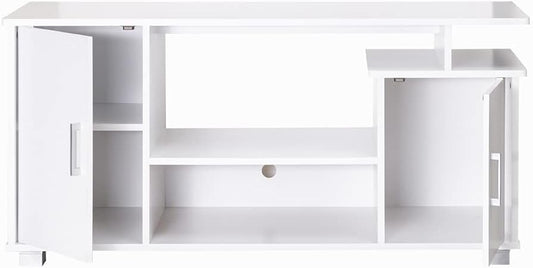 WT-EASYCARE Wooden TV Cabinet White | TV Unit with Storage in White Finish (L 116*W 39.5*H 55.2* Weight 27) | Living Room Furniture