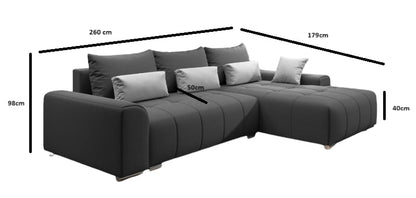 Comfynest Corner Sectional Sofa Set For Modern Living Room Elevate Your Space with Comfort and Style (Brown, Right)