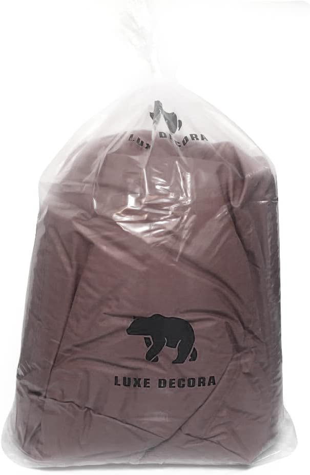 Luxe Decora PVC Bean Bag with Filling (X-Large, Beige)