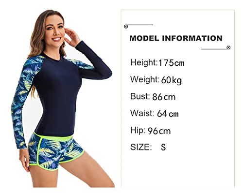 CCAKXCJJ Womens Two Piece Rash Guard Long Sleeve Swimsuit UV UPF 50+ Zipper Athletic Swimwear Sports Surfing Bathing Suit