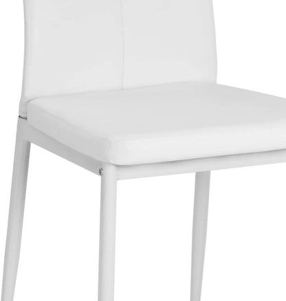 vidaXL Dining Chairs 2 pcs White Faux Leather