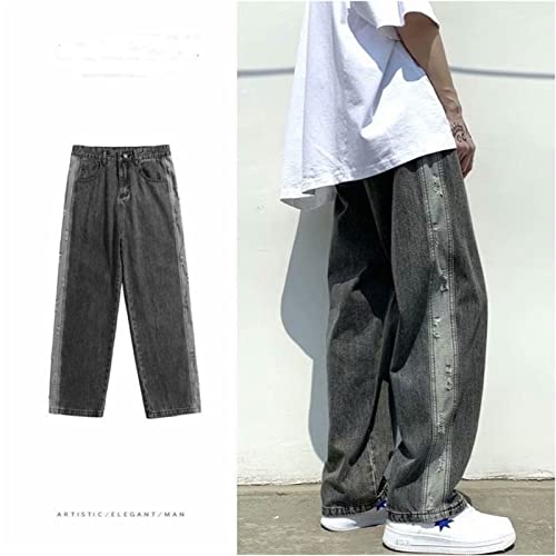 FantasyGears Y2k Jeans Men Grunge Hip Hop Baggy Pants Straight Leg Graphic Denim Joggers Loose Goth Trousers Streetwear