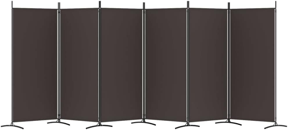 vidaXL 1-Panel Room Divider Folding Panel Screen Movable Partition Privacy Separator Wall Furniture Indoor Bedroom Office Black 175x180 cm