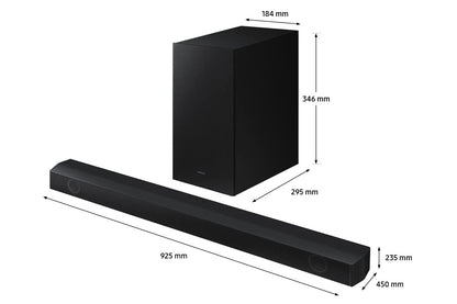 Samsung 3.1Ch Wireless Soundbar with Dolby Digital/DTS Virtual:X In Built Subwoofer Bluetooth Connectivity - HW-B650/ZN