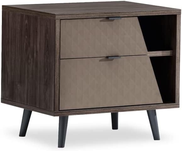 Chattels & More Frida Night Stand Left Karydia Piramis L 60.9 Cm | D 46 Cm | H 56 Cm Grey