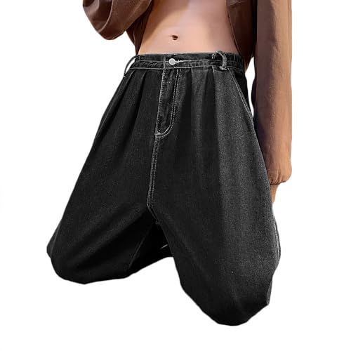 Nutirangee Men's Loose Fit Baggy Jeans Casual Streetwear Wide Leg Hip Hop Oversized Denim Pants