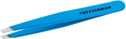 Tweezerman Stainless Steel Slant Tweezer - Eyebrow Tweezers for Women and Men (Neon Pink)