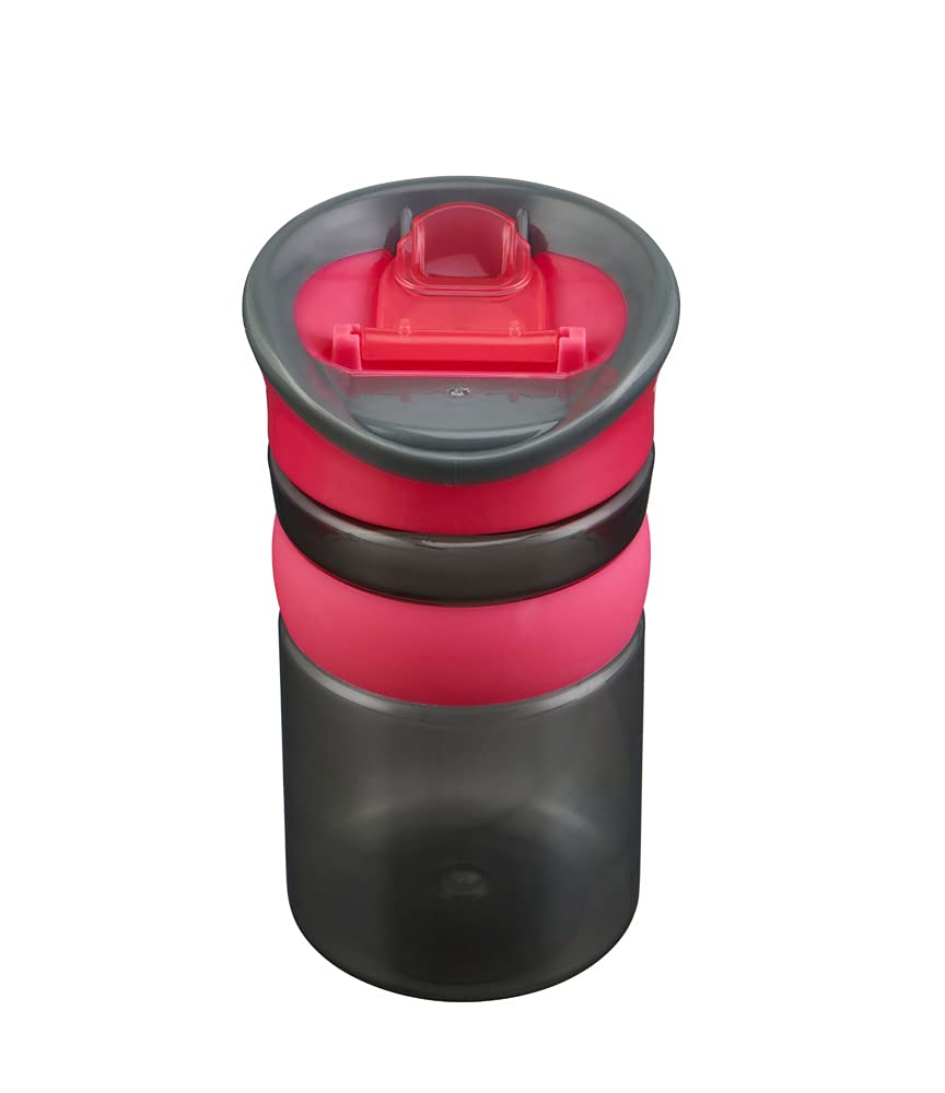 Vital Baby HYDRATE Kid's Grown up Cup - Flip Down Cap - Non-Spill - Soft & Durable Lip - Silicone Strap - 380ml - Fizz