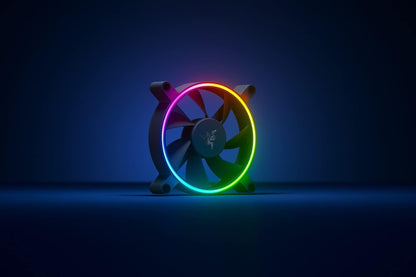 Razer Kunai Chroma Hydraulic RGB LED PWM Performance Fan (140mm)- Hydraulic aRGB PC Fans (Quiet, Powerful, Connect up to 8 Fans, PWN Fan Controller Support, Chroma aRGB) 1 Fan, Black