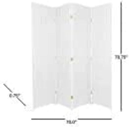 EASTLAKE Wu-Xi Room Divider,Partition 4 Doors- Full White