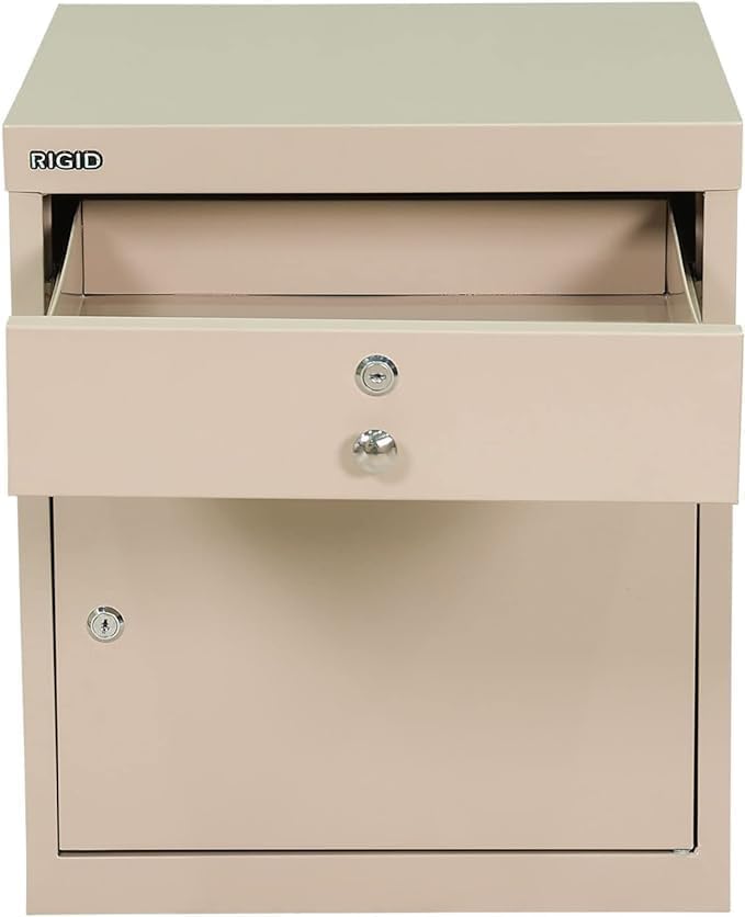 RIGID Steel Vertical Pedestal File Cabinet with 2 Drawers Storage Organizer for Bedroom, Living room, Home and Office