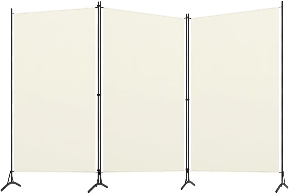 vidaXL 1-Panel Room Divider Folding Panel Screen Movable Partition Privacy Separator Wall Furniture Indoor Bedroom Office Black 175x180 cm