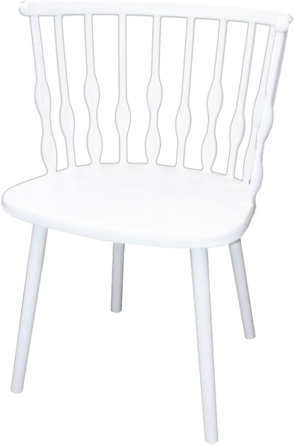 Dining Chair,Modern Minimalist PP Plastic Dining Chair,Nordic Fashion Comfortable Backrest Coffee Side Chair, for Office Lounge Dining Kitchen Bedroom (White,four chairs)