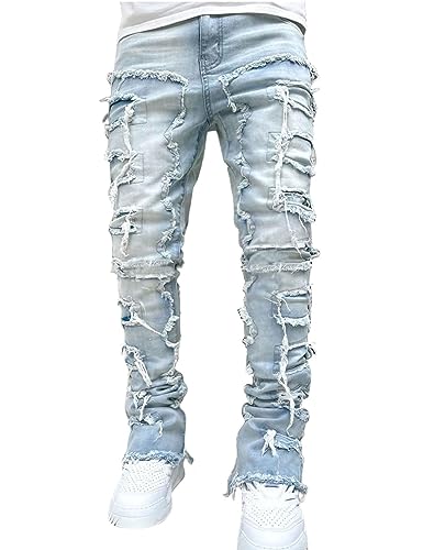 FantasyGears Y2k Jeans Men Grunge Hip Hop Baggy Pants Straight Leg Graphic Denim Joggers Loose Goth Trousers Streetwear