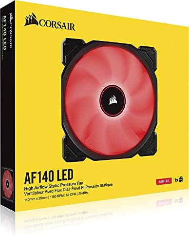 CORSAIR AF140 LED Low Noise Cooling Fan, Dual Pack - White, 140 mm