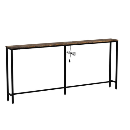 Lifewit Console Table, Narrow Sofa Table, Entrance Table with Power Station, Behind Couch Table, Industrial Style, for Living Room, Hallway, Entryway