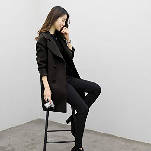 Women Winter Jacket Coat, Ladies Solid Long Sleeve Button Autumn Winter Overcoat Cardigan Outwear