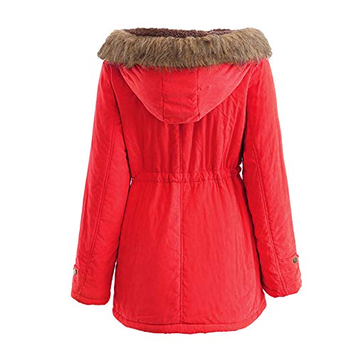 Yudesundo Down Padded Jackets for Women - Parka Winter Wear Overcoat Warm Waist Slim Fit Full Zipped Casual Faux Fur Lined Long Jackets