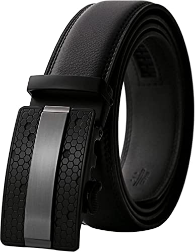 Belt Men, Ratchet Belt for Men - Mens Belt Leather 1 3/8" for Casual Jeans