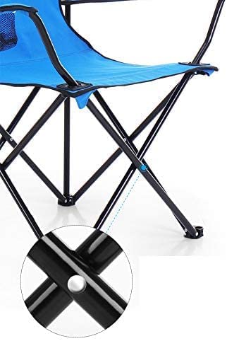 ECVV Beach Camping Folding Chair, Ultralight Backpacking Chair without Cup Holde, Carry Bag Compact & Heavy Duty Outdoor, Camping, BBQ, Beach, Travel, Picnic, Festival