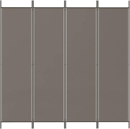 vidaXL 1-Panel Room Divider Folding Panel Screen Movable Partition Privacy Separator Wall Furniture Indoor Bedroom Office Black 175x180 cm